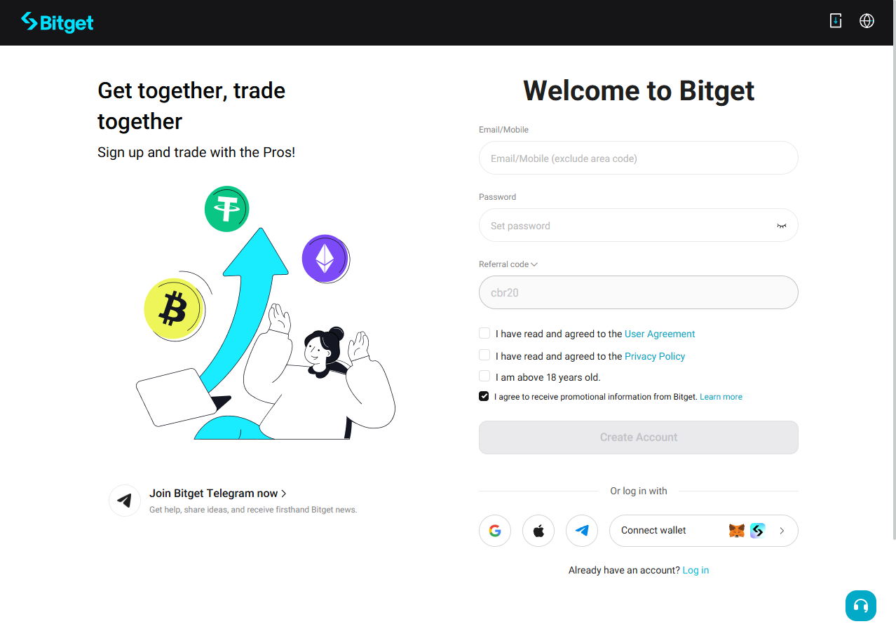 bitget signup checklist
