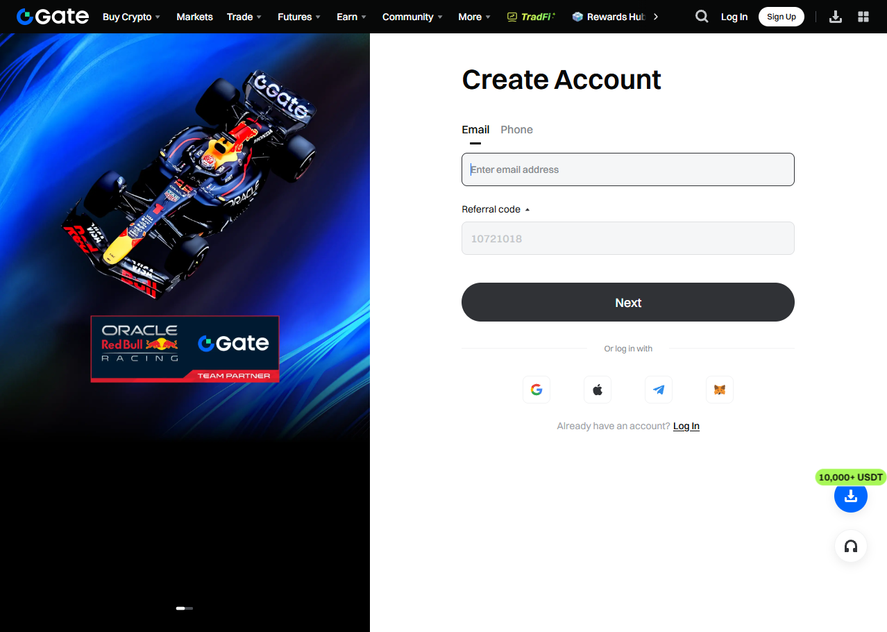 gateio signup checklist